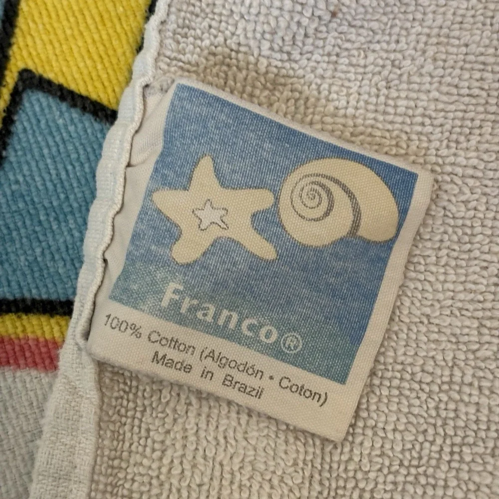 Vintage Franco Sesame Street Beach Towel Elmo And His Puppy 51